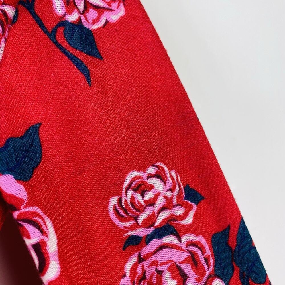 Matilda Jane Size 4 Floral Rose Sleepyhead Long Sleeve Nightgown Red - Picture 4 of 6
